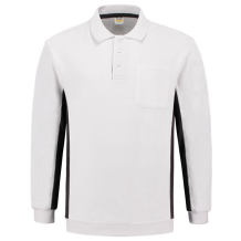 Polosweater bicolor borstzak