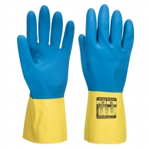 Dubbel gecoate latex handschoen