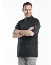 Chef Jacket Hilton Poco Black Short Sleeve