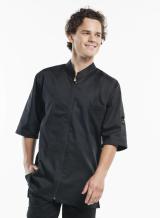 Chef Jacket Monza Black Short Sleeve