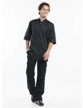Chef Jacket Monza Black Short Sleeve