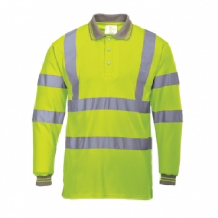 Poloshirt lange mouw Hi-Vis Portwest