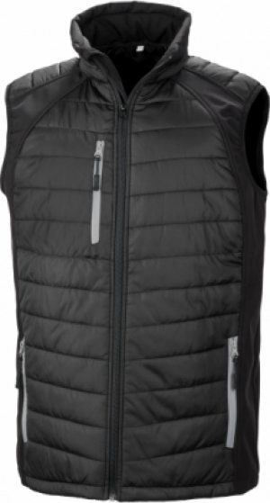 Result Black compass softshell gilet