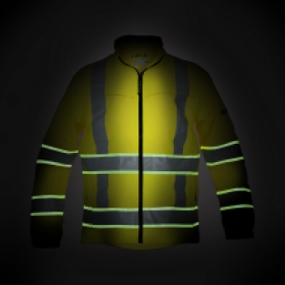 HIGH VIS SOFTSHELL JACK INGEN GLOW IN THE DARK RWS