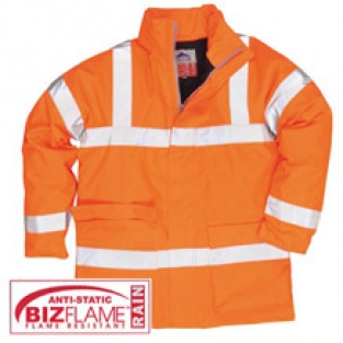 Bizflame Regen Hi-Vis Ademende en Antistatische FR Jack