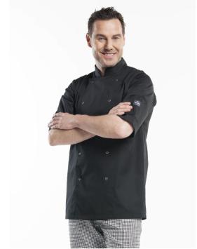 Chef Jacket Hilton Poco Black Short Sleeve