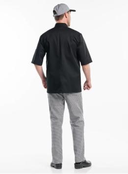 Chef Jacket Hilton Poco Black Short Sleeve