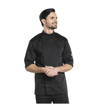 Chef Jacket Bacio Black Short Sleeve